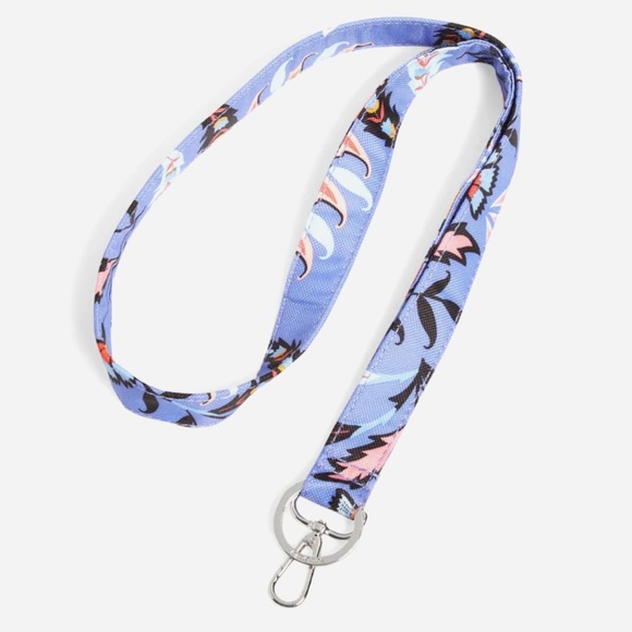Vera Bradley Mural Garden Factory Style Lighten Up Wide Lanyard nwt - Picture 1 of 1
